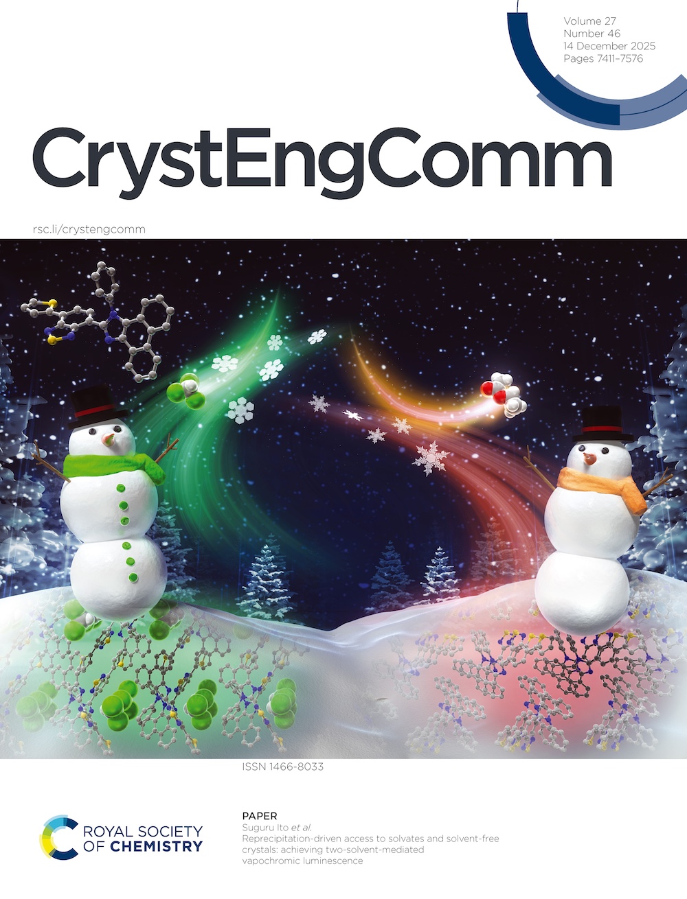 CrystEngComm 2025 Front Cover